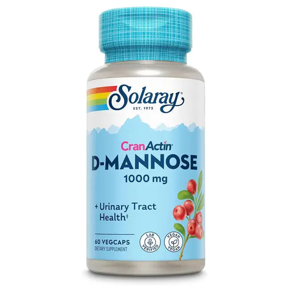 Solaray D-Mannose with CranActin Cranberry Supplement 60 VegCaps Solaray